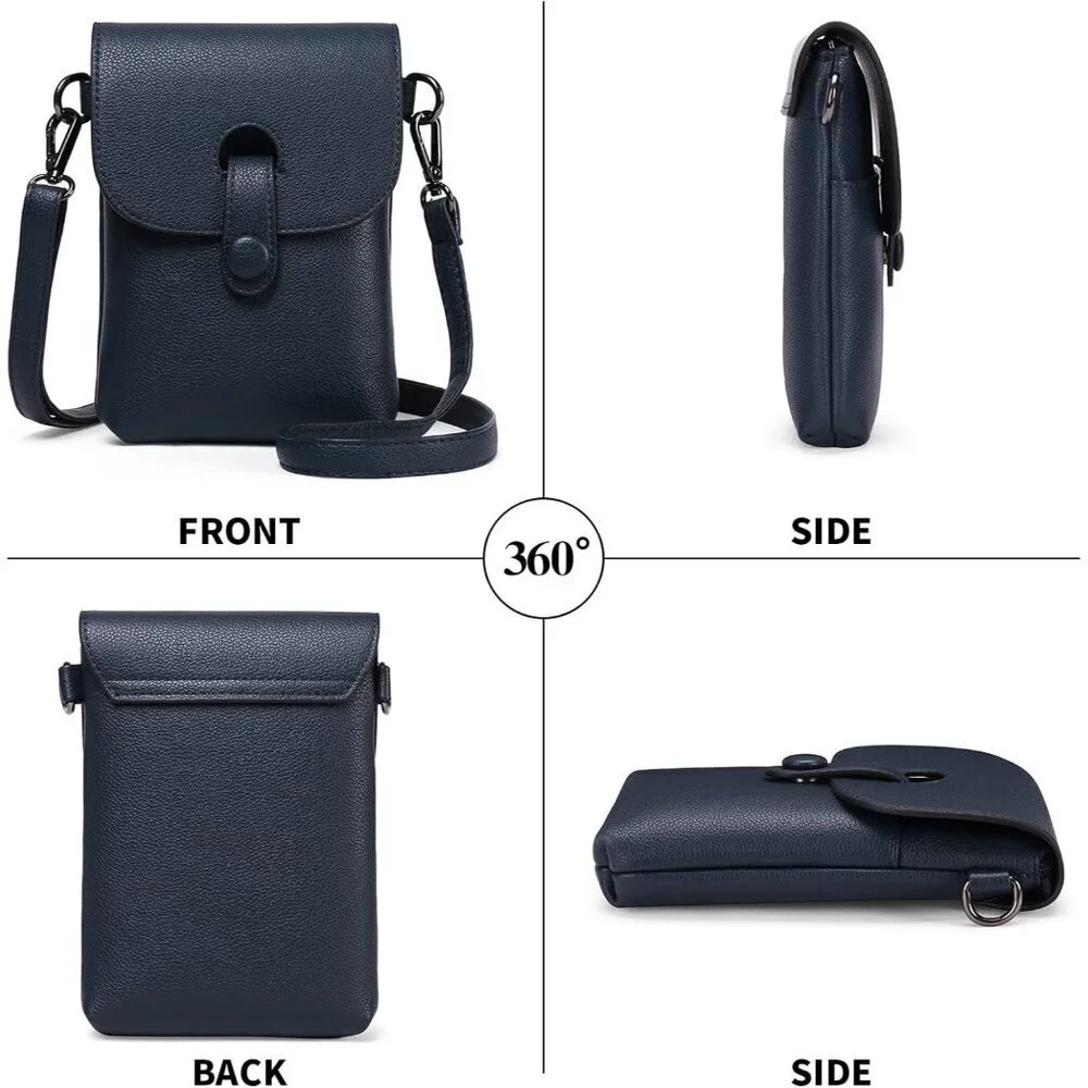 Cell Phone Purse Small Crossbody Wallet Vegan Leather Adjustable Strap